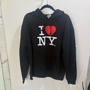 Black 'I Love NY' Hoodie -adult L